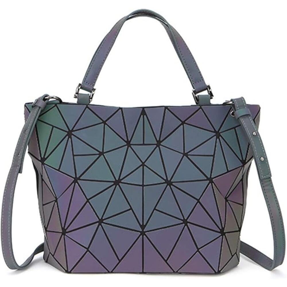 Geometric Pattern Crossbody Bag - Multicolor